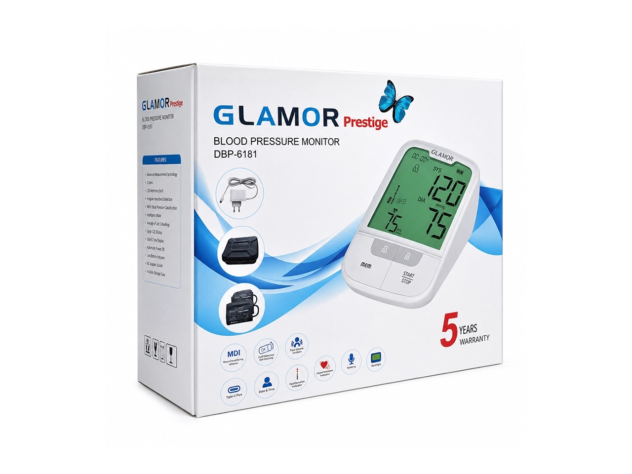 فشارسنج دیجیتالی Glamor مدل DBP-6181