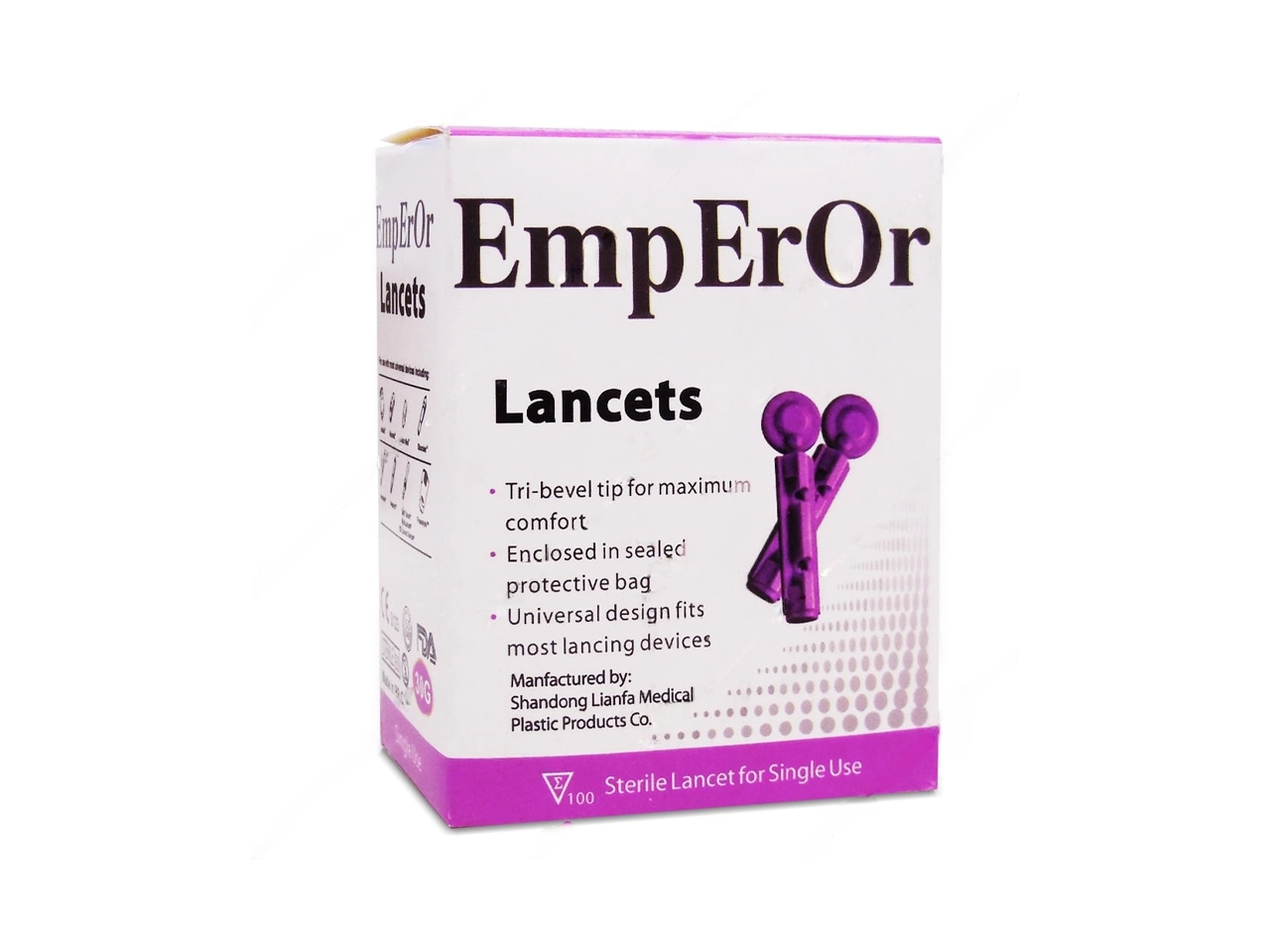 سوزن تست قندخون(لانسِت) EmpErOr مدل 30G بسته 100 عددی