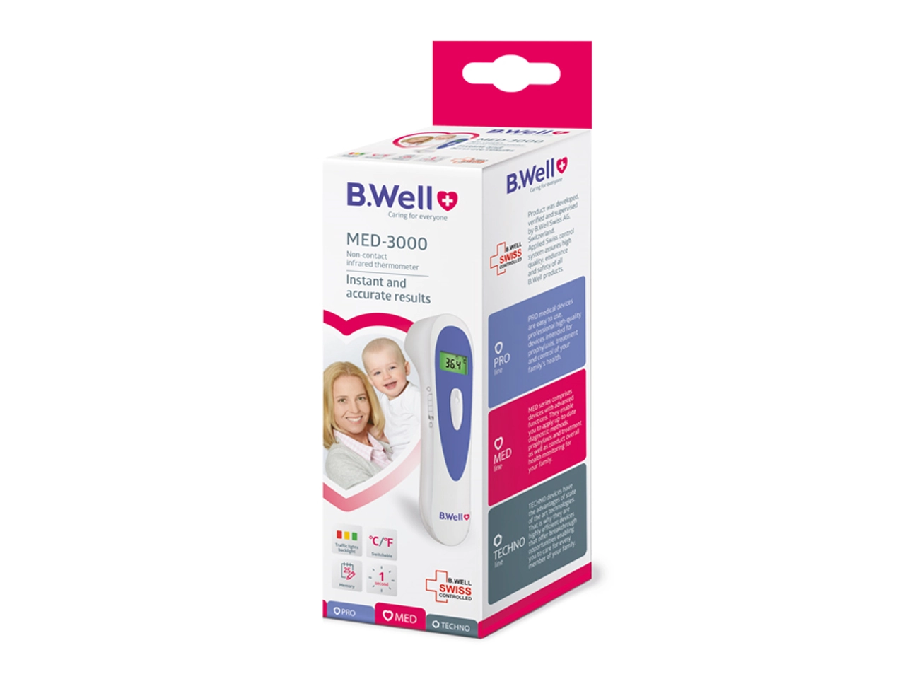 تب‌سنج مادون قرمز B.well مدل MED-3000